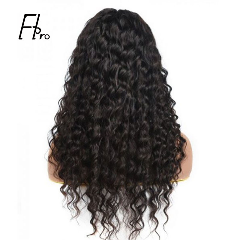 Pre Plucked 360 Lace Frontal Wig With Baby Hair Loose Deep Wave Virgin Hair Wigs